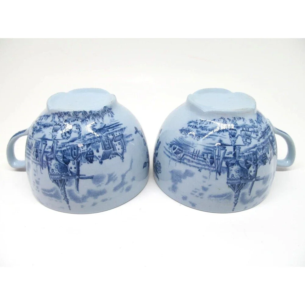 Johnson Brothers Tulip Time Blue Set Of 2 Cups No Saucers VGC